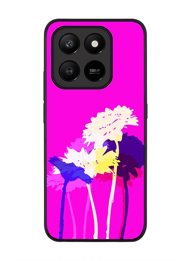 For Honor X7d 4G / X7d 5G / 400 Smart Case,Slim fit Camera Protection, Shockproof Thin Phone cover  - Bleeding Flowers (Pink)